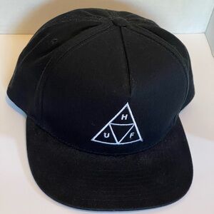 HUF Black Snapback Hat
